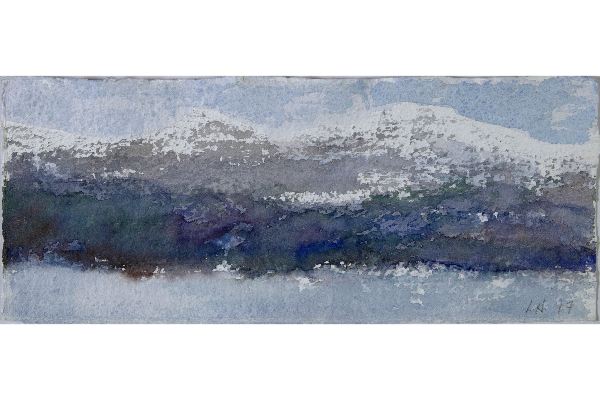 Wish you were Here V, watercolour on Saint Armand, 9x4 in.